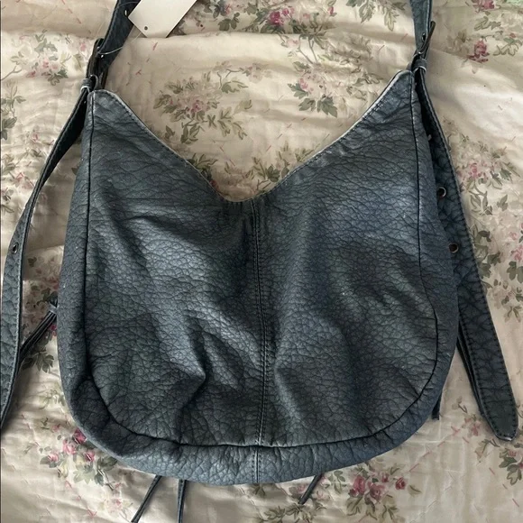 Urban Outfitters Blue Leather Slouch Shoulder Bag - Picture 4 of 11